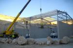 SMIL - GSM Roussas PHASE 1 - montage du bâtiment de stockage du sable capacité 3000 tonnes 